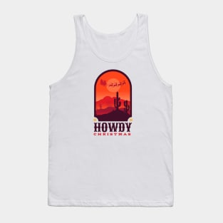 Howdy Christmas Santa Claus Tank Top